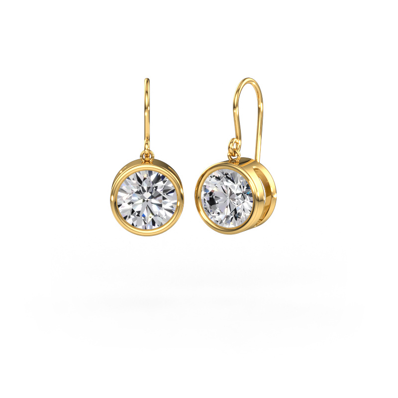 Image of Earrings Lavon RND 585 gold Diamond 6.00 crt