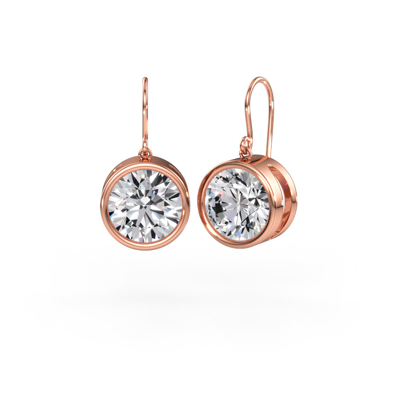 Bild av örhängen Lavon RND 585 roséguld Labbodlad diamant 10.00 crt