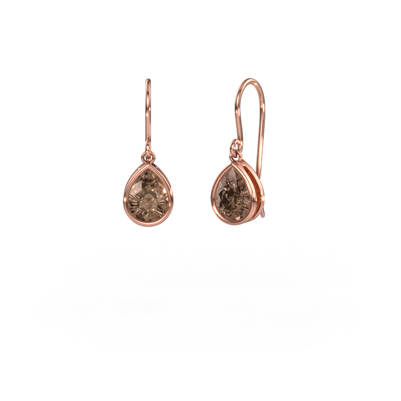 Image of Earrings Lavon PER 585 rose gold Brown diamond 2.00 crt