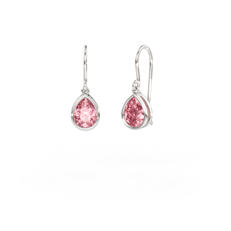Bild av örhängen Lavon PER 585 vitt guld Rosa labbodlad diamant 8x6 mm