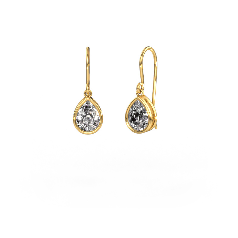 Image de Boucles d'oreilles Lavon PER 585 or jaune Diamant synthétique 2.00 crt