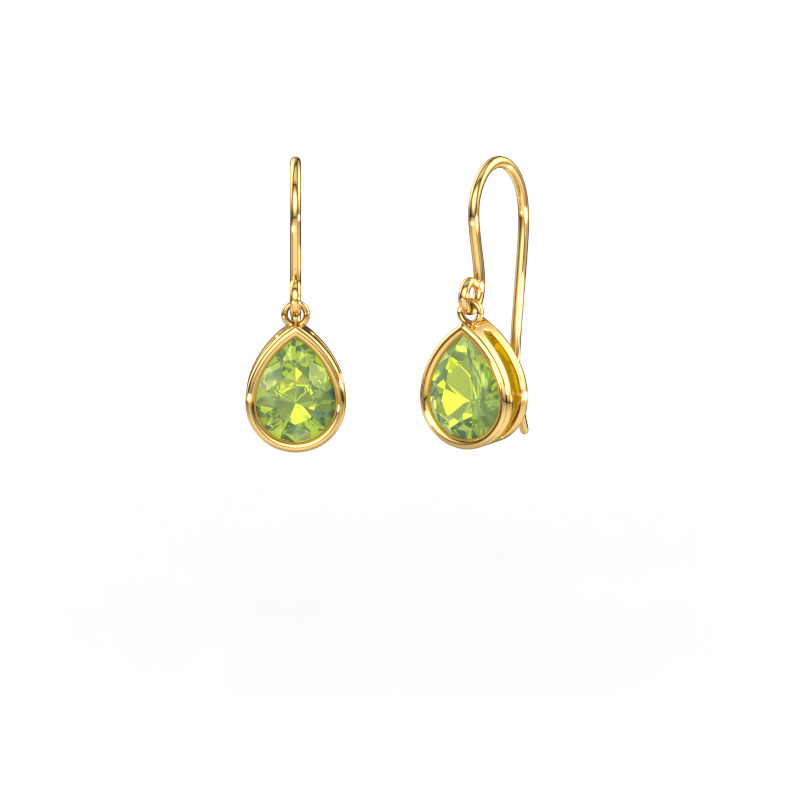 Image of Earrings Lavon PER 585 gold Peridot 8x6 mm