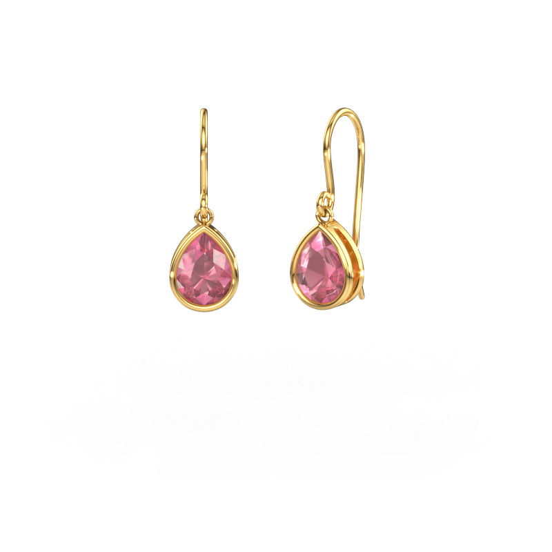 Image of Earrings Lavon PER 585 gold Tourmaline pink 8x6 mm