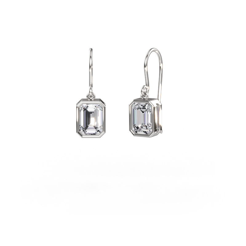 Image de Boucles d'oreilles Lavon EME 585 or blanc Diamant 3.00 crt