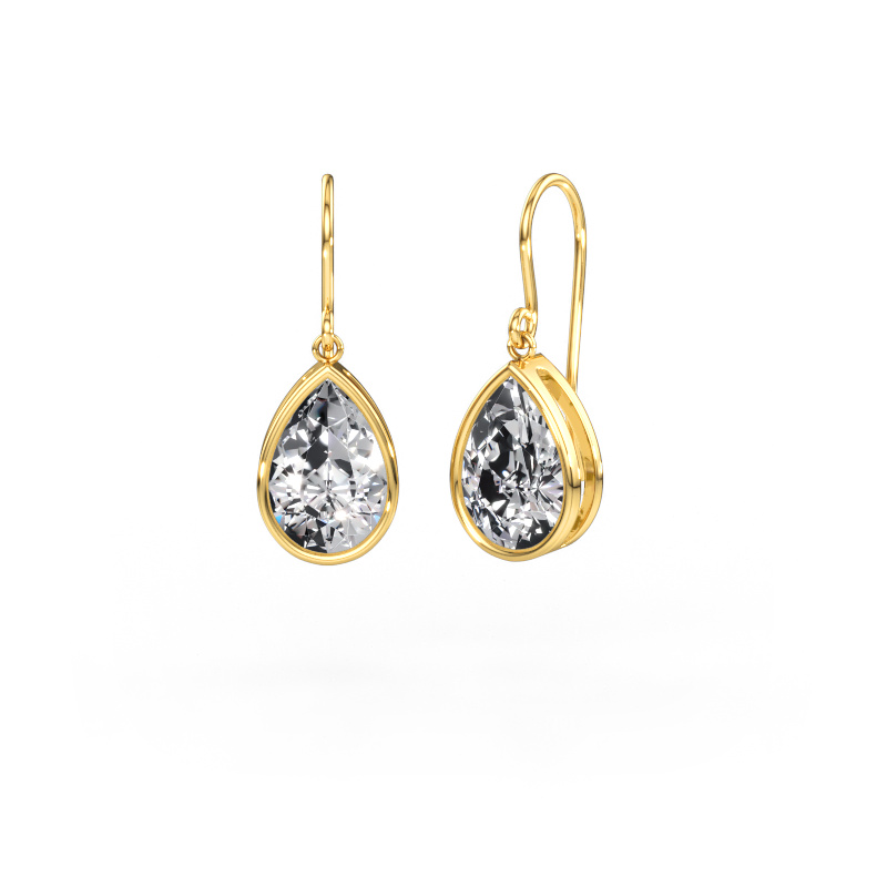 Image of Earrings Lavon PER 585 gold Lab grown diamond 6.00 crt