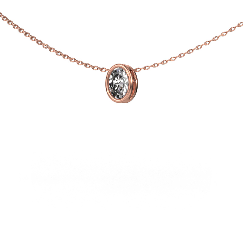 Image of Pendant Lavon OVL 585 rose gold Diamond 0.40 crt