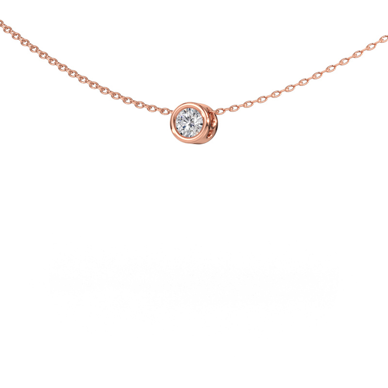 Immagine di Ciondolo Lavon RND 585 oro rosa Diamante lab grown 0.15 crt