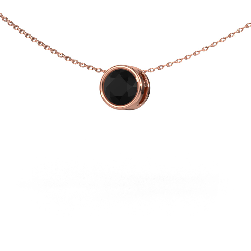 Image of Pendant Lavon RND 585 rose gold Black diamond 1.30 crt