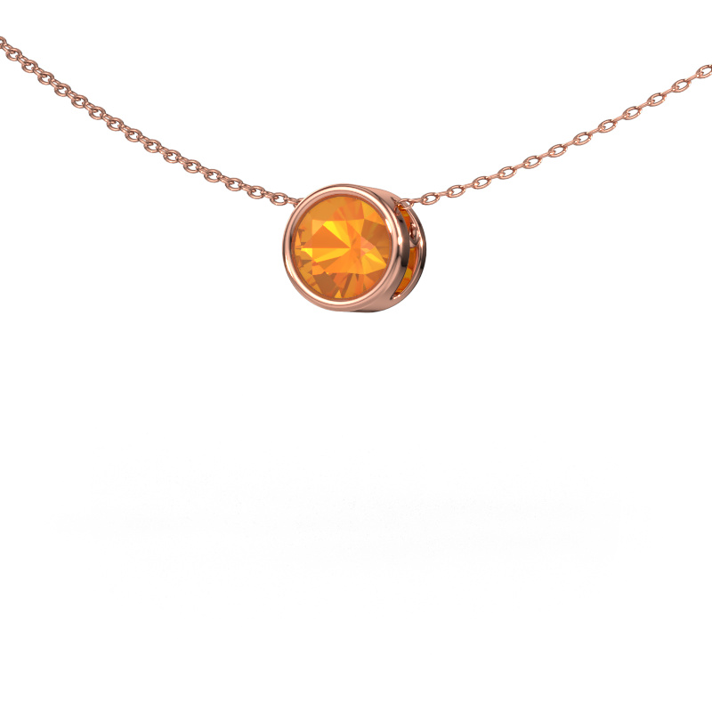 Image of Pendant Lavon RND 585 rose gold Citrin 6.5 mm