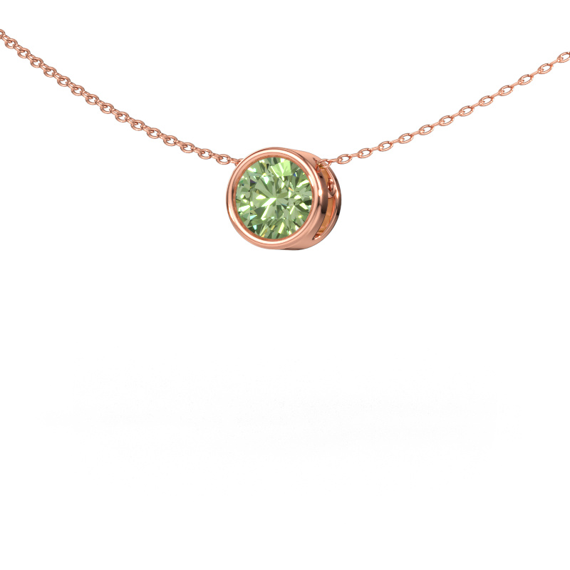 Bild av Hänge Lavon RND 585 roséguld Grön labbodlad diamant 6.5 mm