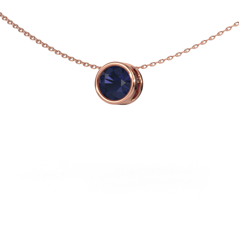 Image of Pendant Lavon RND 585 rose gold Sapphire 6.5 mm