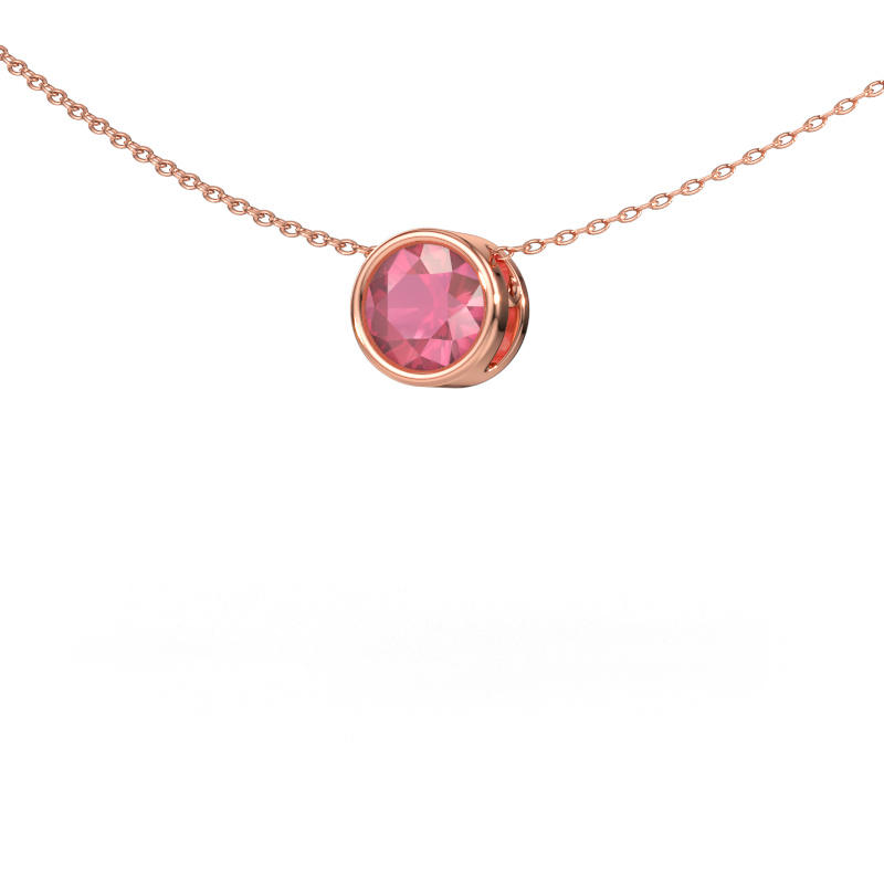 Immagine di Ciondolo Lavon RND 585 oro rosa Tormalina rosa 6.5 mm