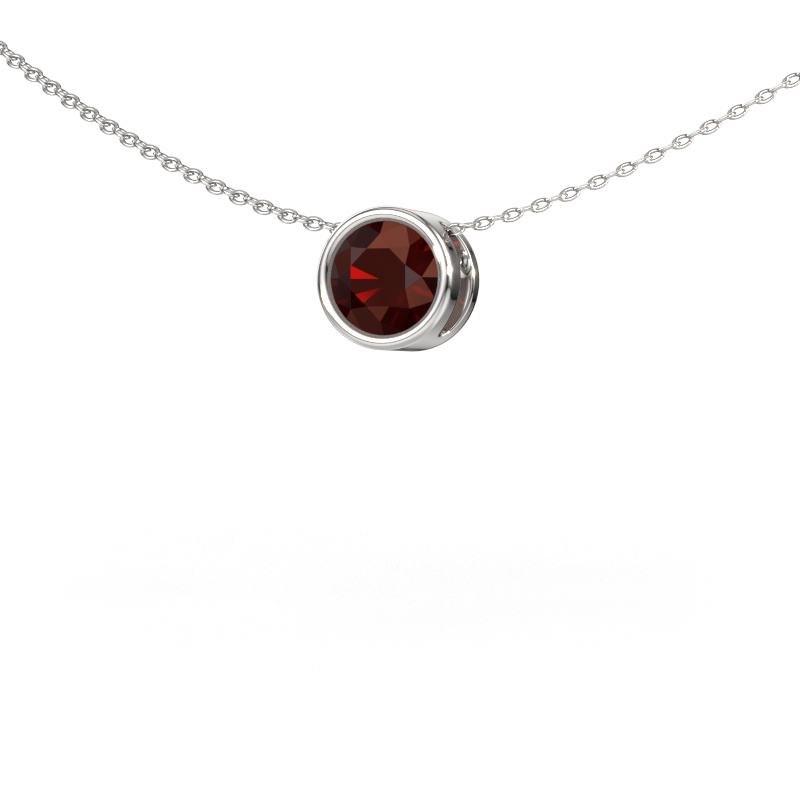 Image of Pendant Lavon RND 950 platinum Garnet 6.5 mm