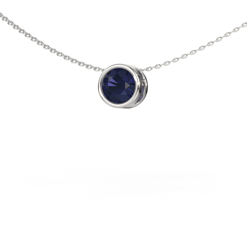 Image of Pendant Lavon RND 585 white gold Sapphire 6.5 mm