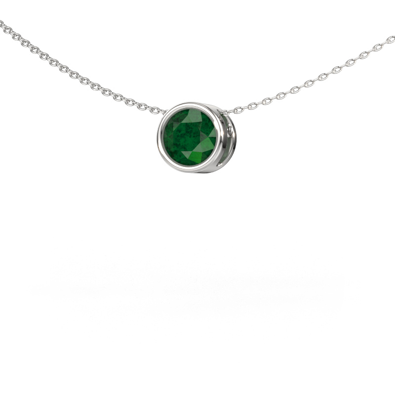 Image of Pendant Lavon RND 950 platinum Emerald 6.5 mm