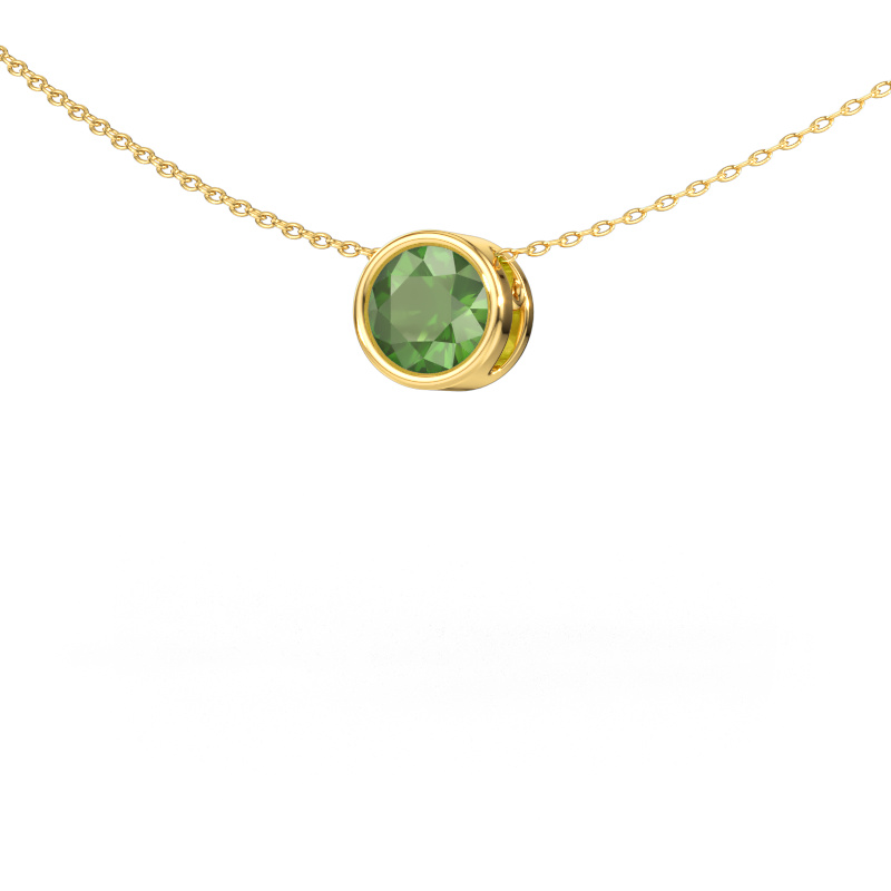 Bild von Anhänger Lavon RND 585 Gold Turmalin grün 6.5 mm