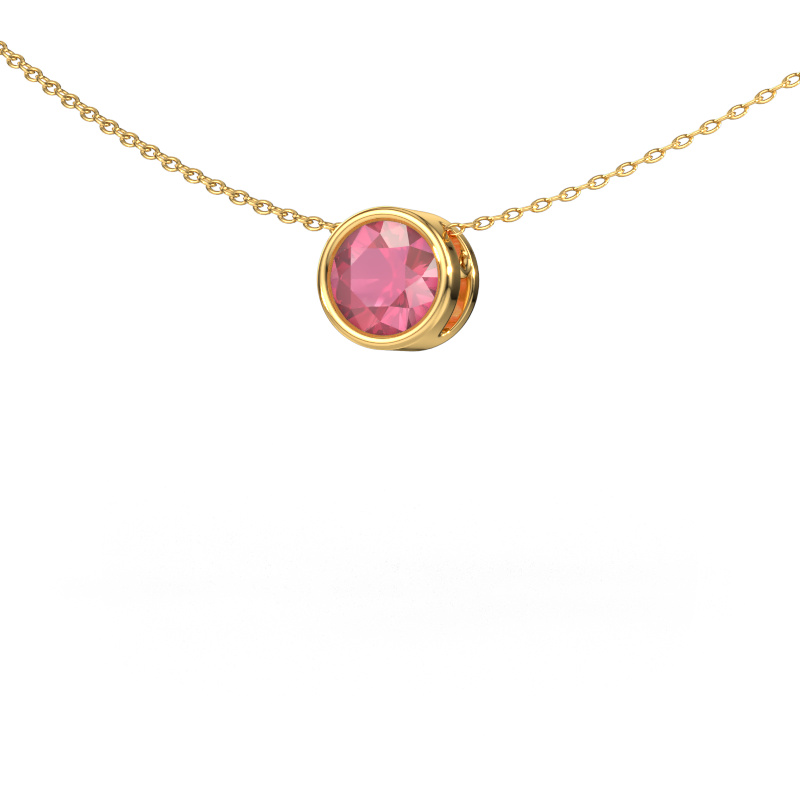 Image of Pendant Lavon RND 585 gold Tourmaline pink 6.5 mm