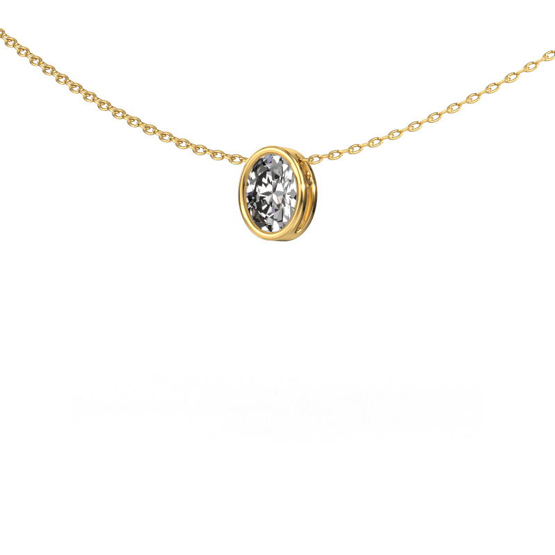 Image of Pendant Lavon OVL 585 gold Diamond 0.60 crt