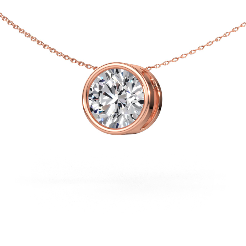 Immagine di Ciondolo Lavon RND 585 oro rosa Diamante lab grown 5.00 crt