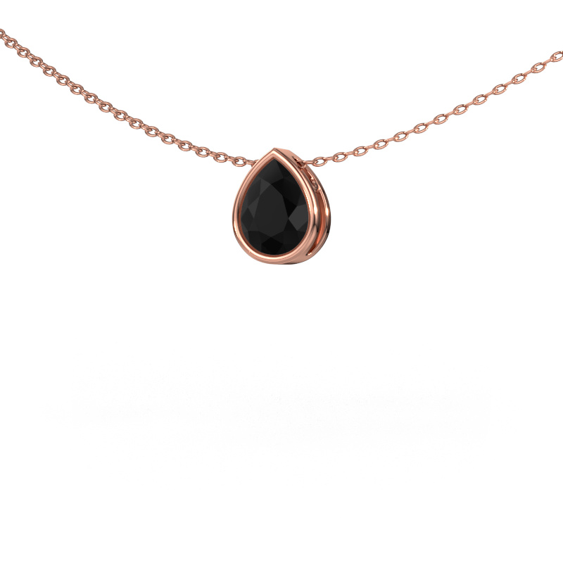 Image of Pendant Lavon PER 585 rose gold Black diamond 1.25 crt