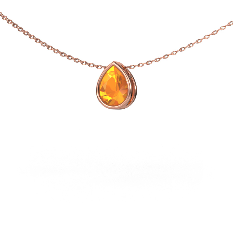 Image of Pendant Lavon PER 585 rose gold Citrin 8x6 mm