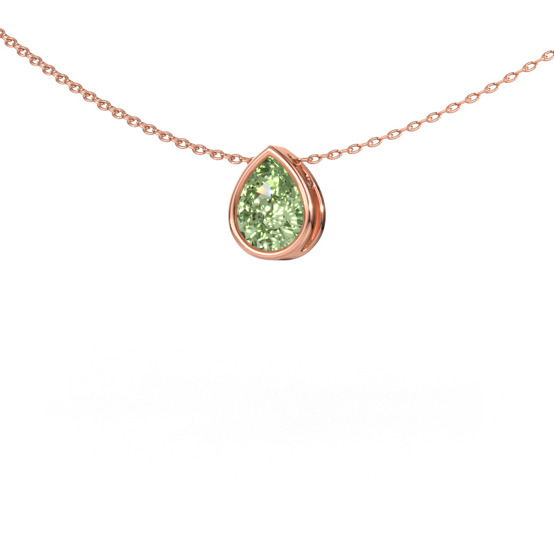 Immagine di Ciondolo Lavon PER 585 oro rosa Diamante lab grown verde 8x6 mm