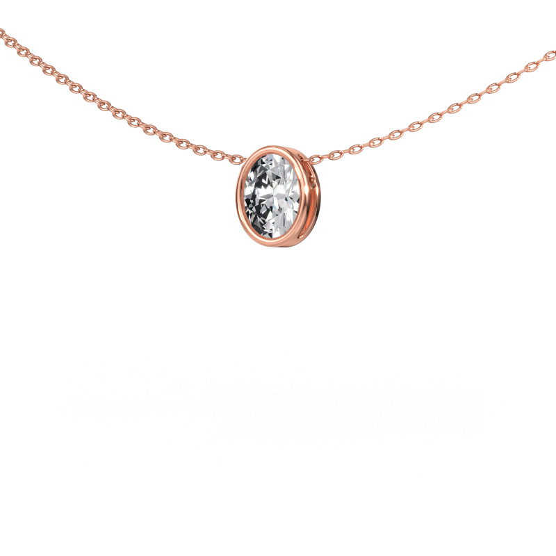 Immagine di Ciondolo Lavon OVL 585 oro rosa Diamante 0.70 crt