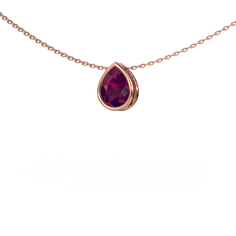 Image of Pendant Lavon PER 585 rose gold Rhodolite 8x6 mm