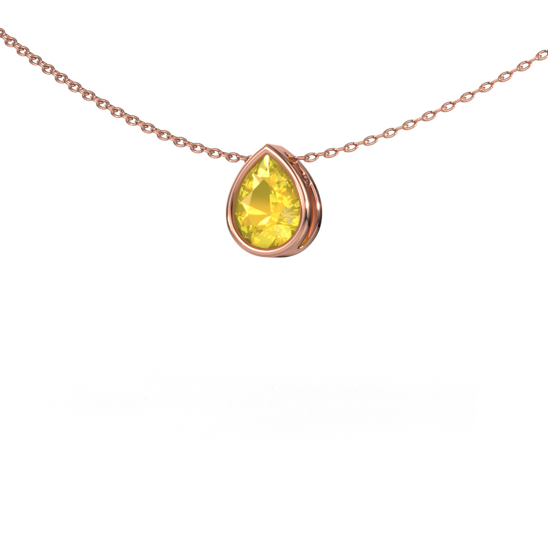 Bild von Anhänger Lavon PER 585 Roségold Gelb Saphir 8x6 mm