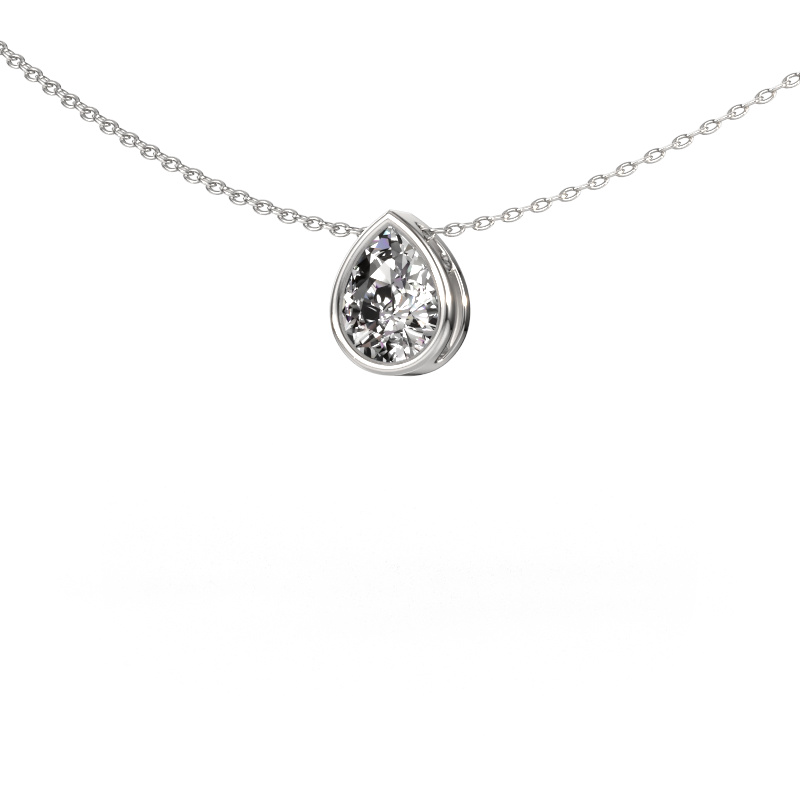 Image of Pendant Lavon PER 585 white gold Lab grown diamond 1.00 crt