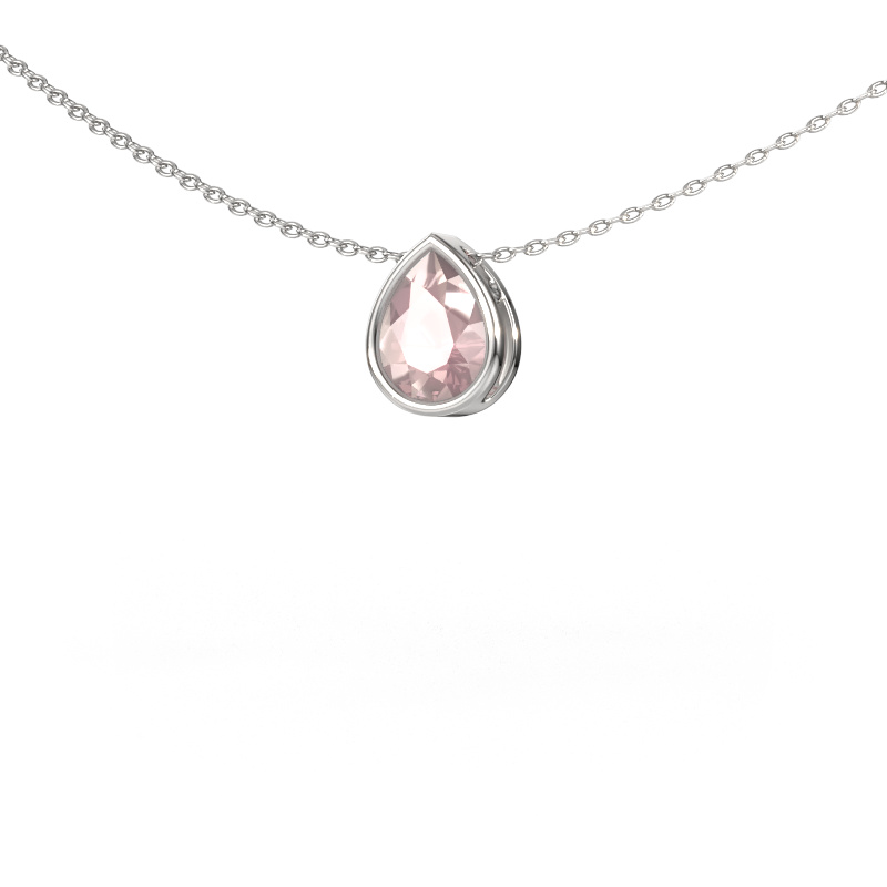 Image of Pendant Lavon PER 950 platinum Morganite champagne 8x6 mm