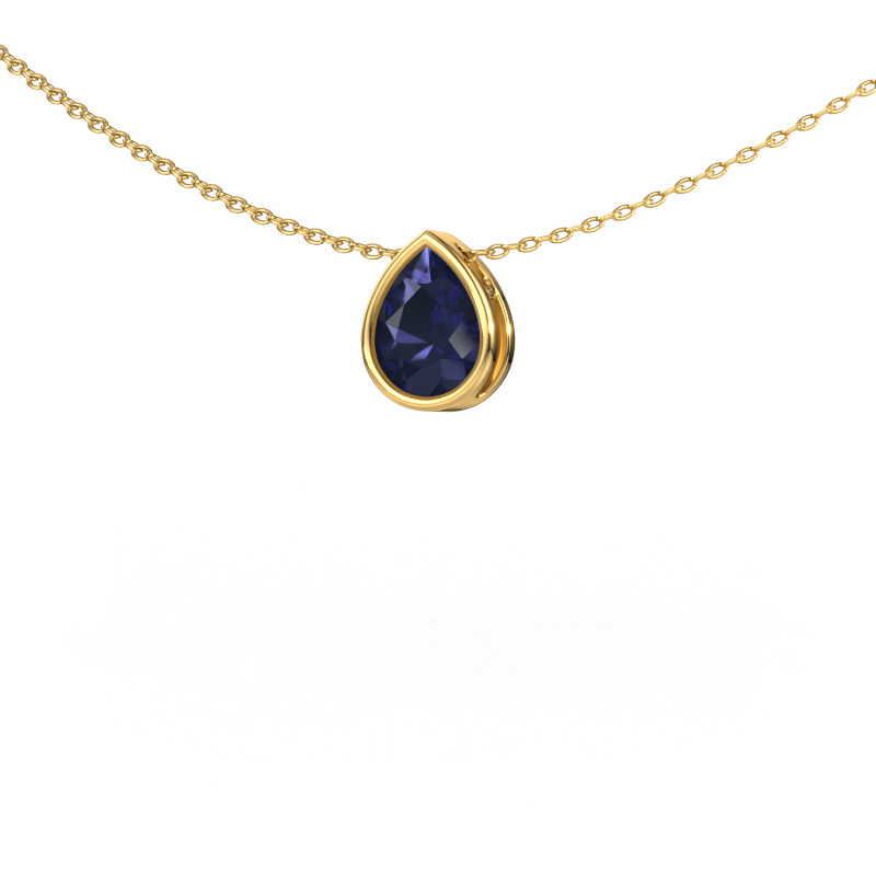 Image of Pendant Lavon PER 585 gold Sapphire 8x6 mm