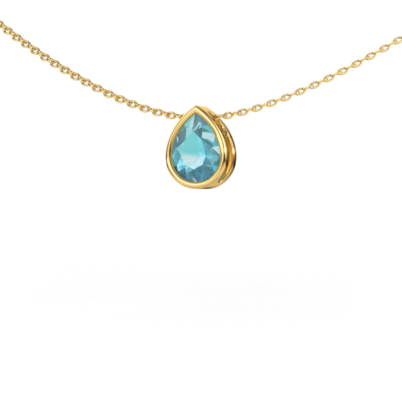 Image of Pendant Lavon PER 585 gold Blue topaz 8x6 mm