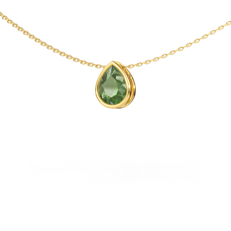 Bild von Anhänger Lavon PER 585 Gold Turmalin grün 8x6 mm