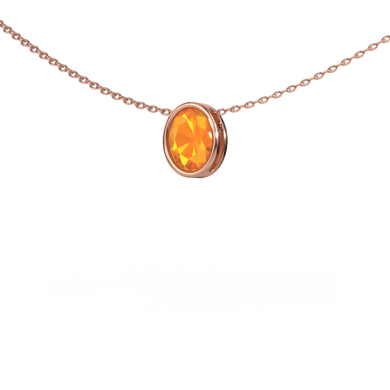Image of Pendant Lavon OVL 585 rose gold Citrin 7,5x5,5 mm