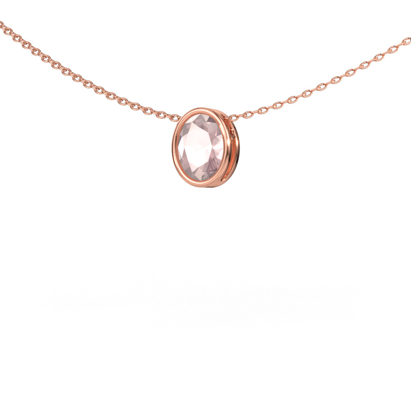 Immagine di Ciondolo Lavon OVL 585 oro rosa Morganite champagne 7,5x5,5 mm