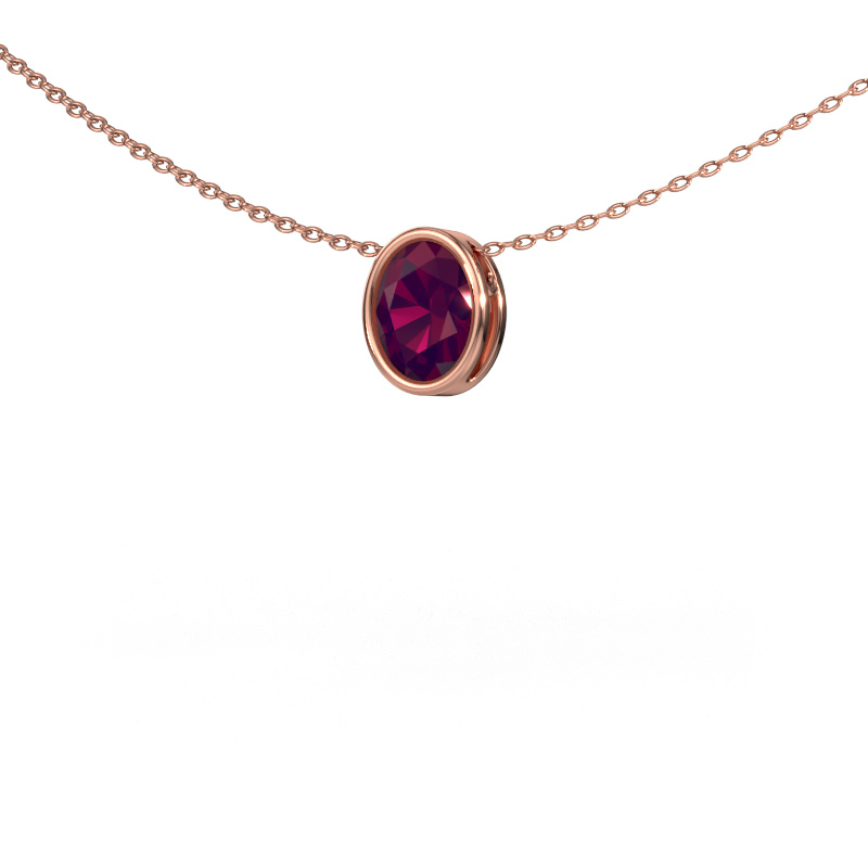 Image of Pendant Lavon OVL 585 rose gold Rhodolite 7,5x5,5 mm