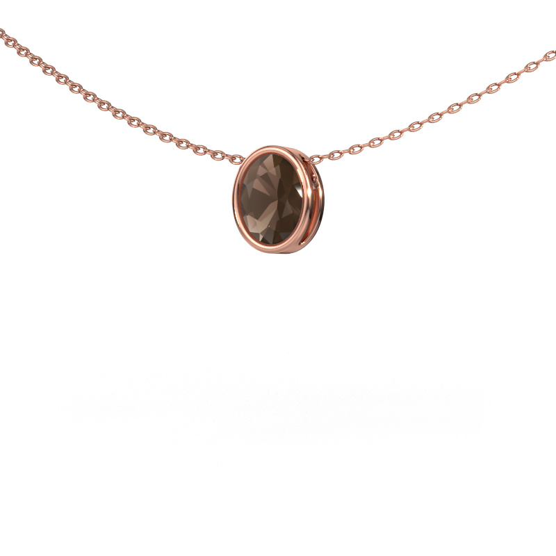 Image of Pendant Lavon OVL 585 rose gold Smokey quartz 7,5x5,5 mm