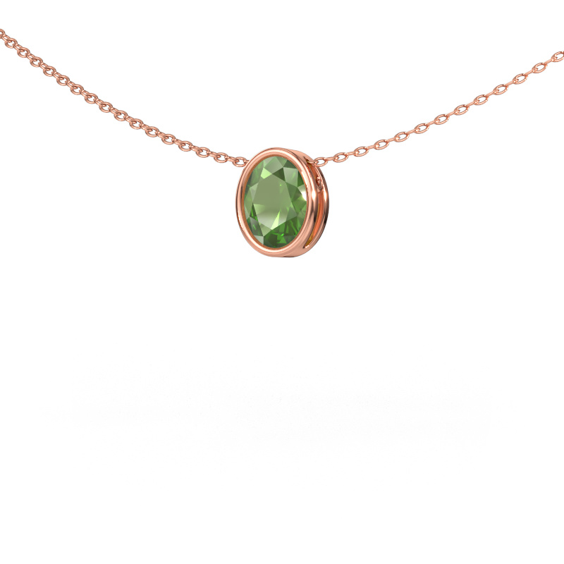 Bild av Hänge Lavon OVL 585 roséguld Grön turmalin 7,5x5,5 mm