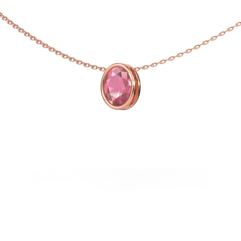 Immagine di Ciondolo Lavon OVL 585 oro rosa Tormalina rosa 7,5x5,5 mm