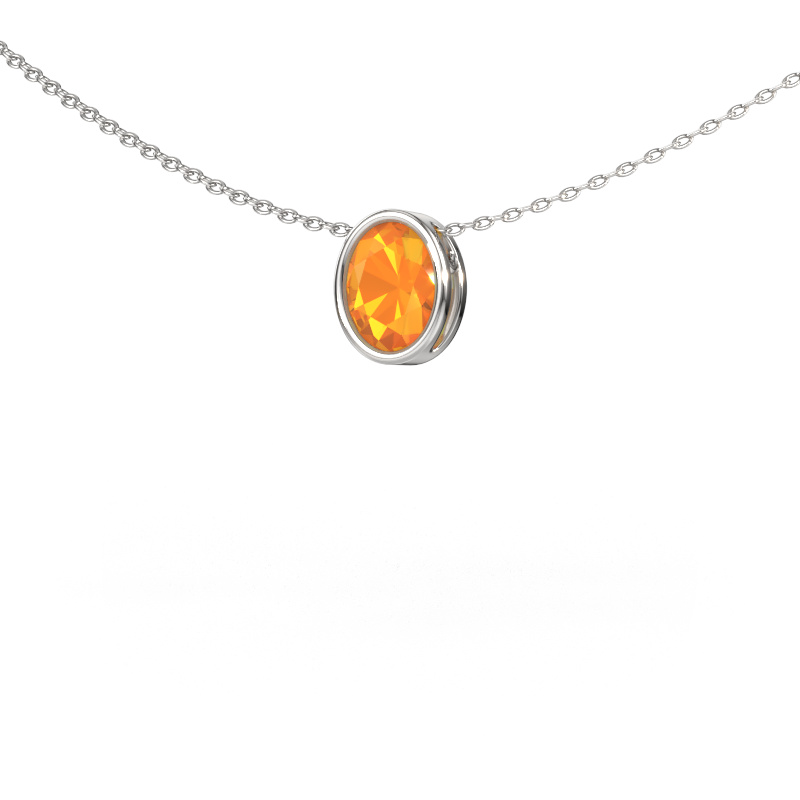 Image of Pendant Lavon OVL 950 platinum Citrin 7,5x5,5 mm