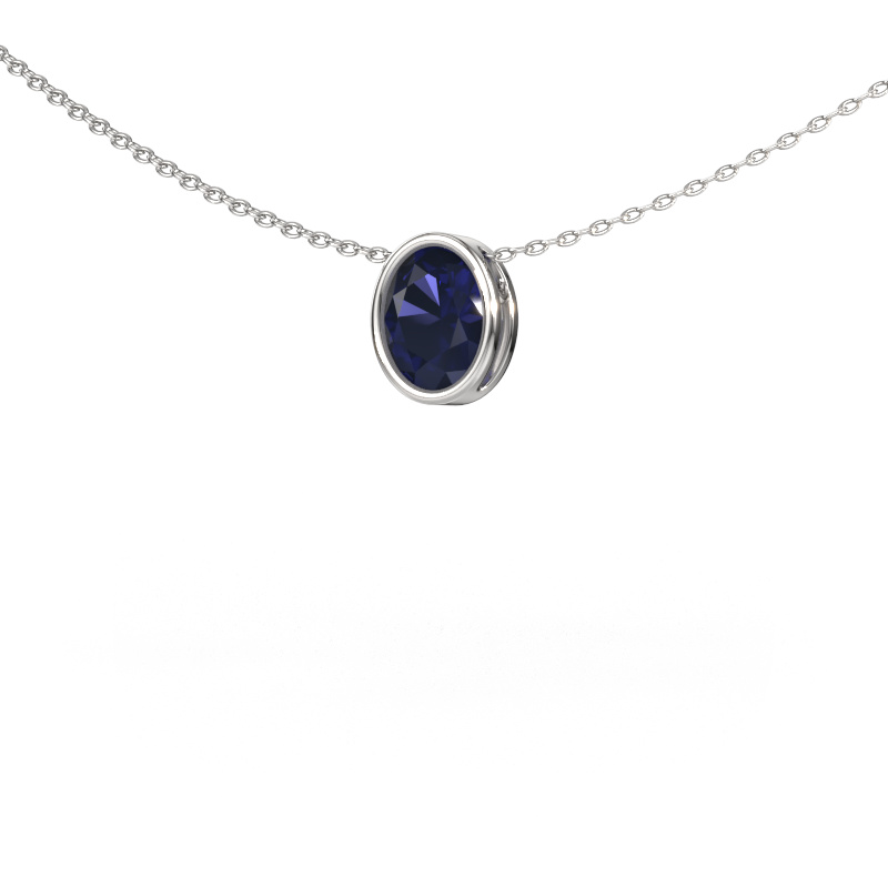Image of Pendant Lavon OVL 950 platinum Sapphire 7,5x5,5 mm
