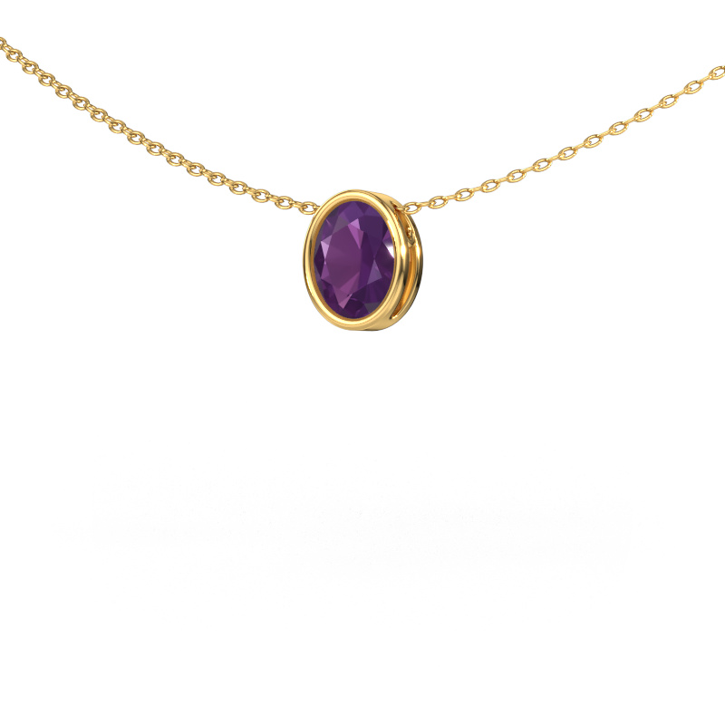 Image of Pendant Lavon OVL 585 gold Amethyst 7,5x5,5 mm
