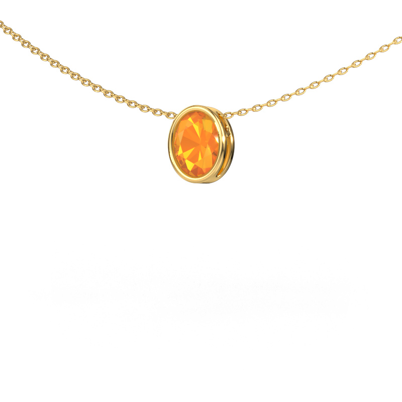 Image of Pendant Lavon OVL 585 gold Citrin 7,5x5,5 mm