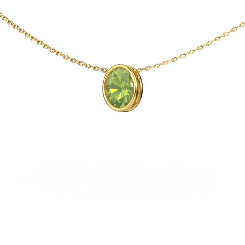 Bild von Anhänger Lavon OVL 585 Gold Peridot 7,5x5,5 mm