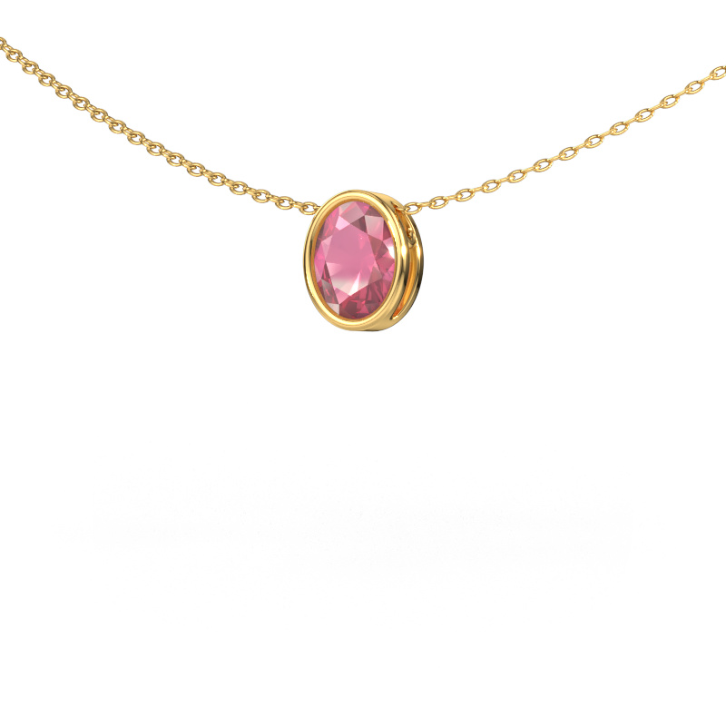 Image of Pendant Lavon OVL 585 gold Tourmaline pink 7,5x5,5 mm