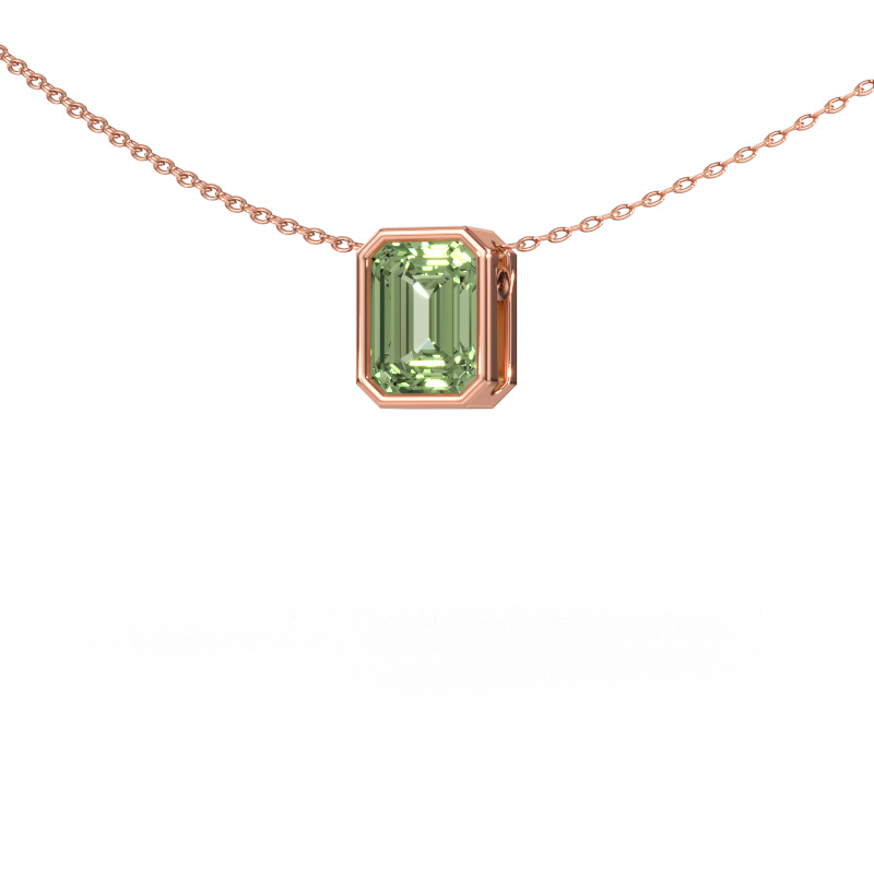 Bild av Hänge Lavon EME 585 roséguld Grön labbodlad diamant 8x6 mm