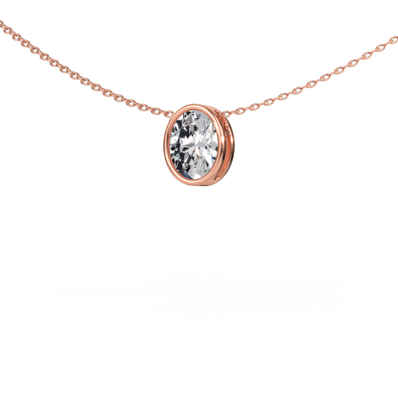 Immagine di Ciondolo Lavon OVL 585 oro rosa Diamante 1.10 crt