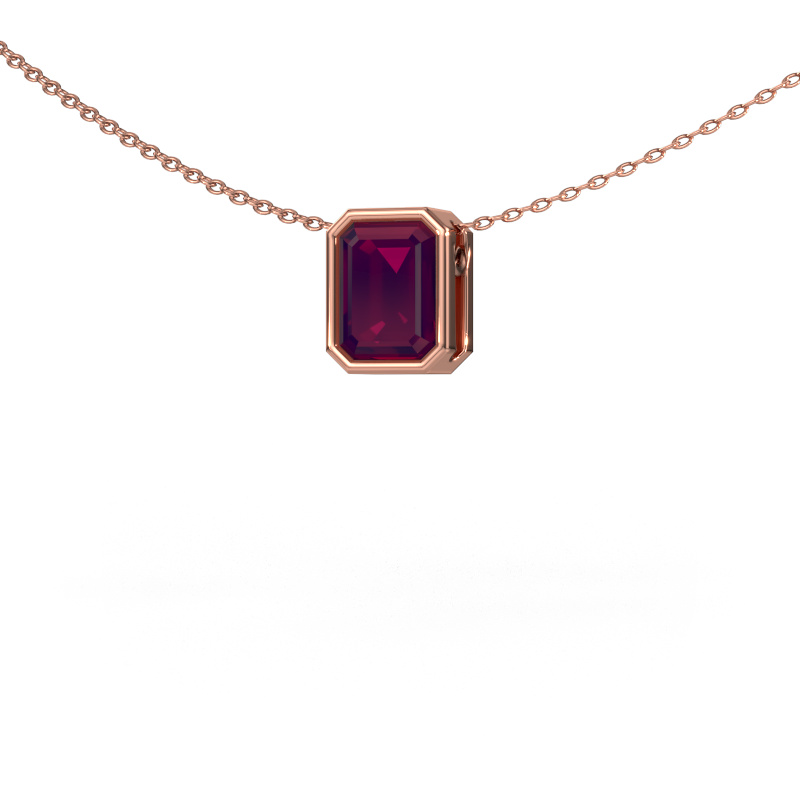 Image of Pendant Lavon EME 585 rose gold Rhodolite 8x6 mm