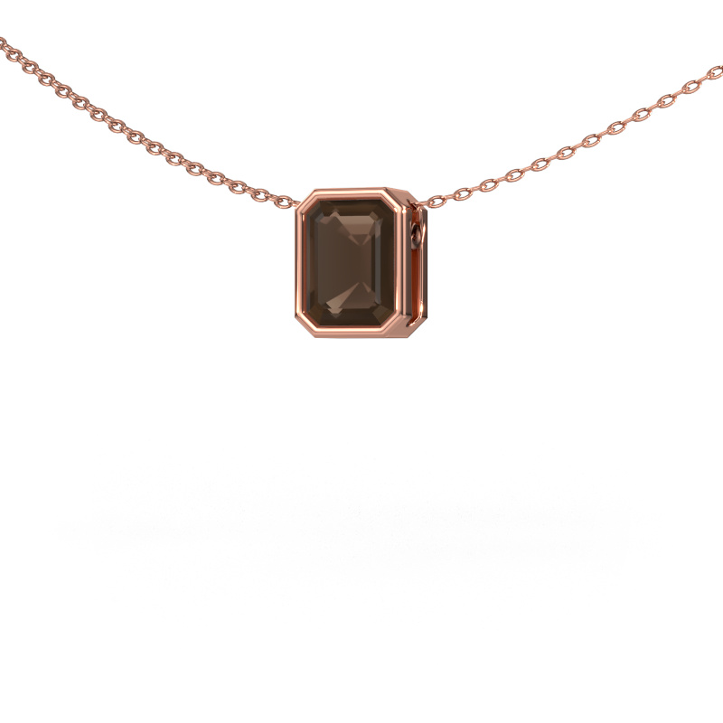 Image of Pendant Lavon EME 585 rose gold Smokey quartz 8x6 mm
